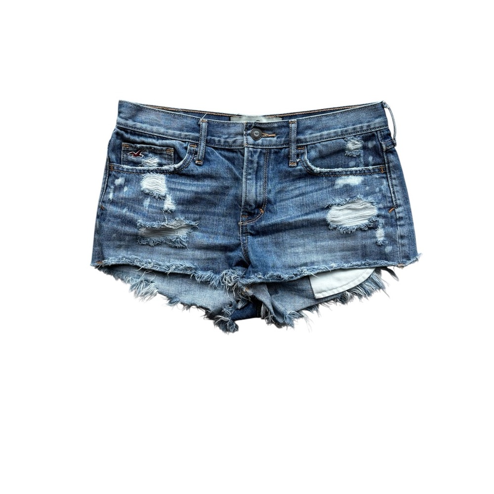 Hollister Blue Distressed Jean Shorts